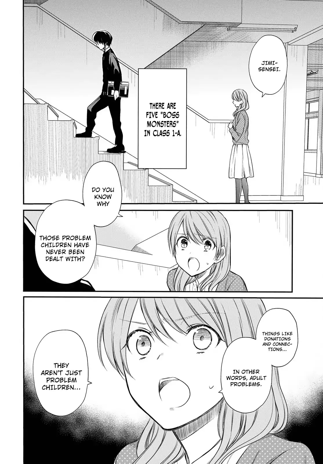 1-nen A-gumi no Monster Chapter 2 page 4 - Chapter 2: Sensei, Please Take Responsibility.