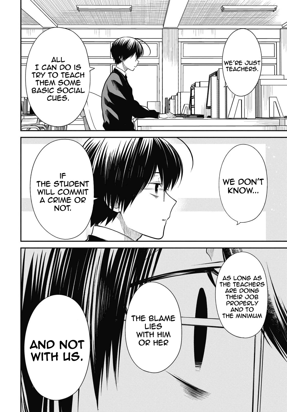 1-nen A-gumi no Monster Chapter 35 page 13 - Chapter 35: Sensei, I will never forgive