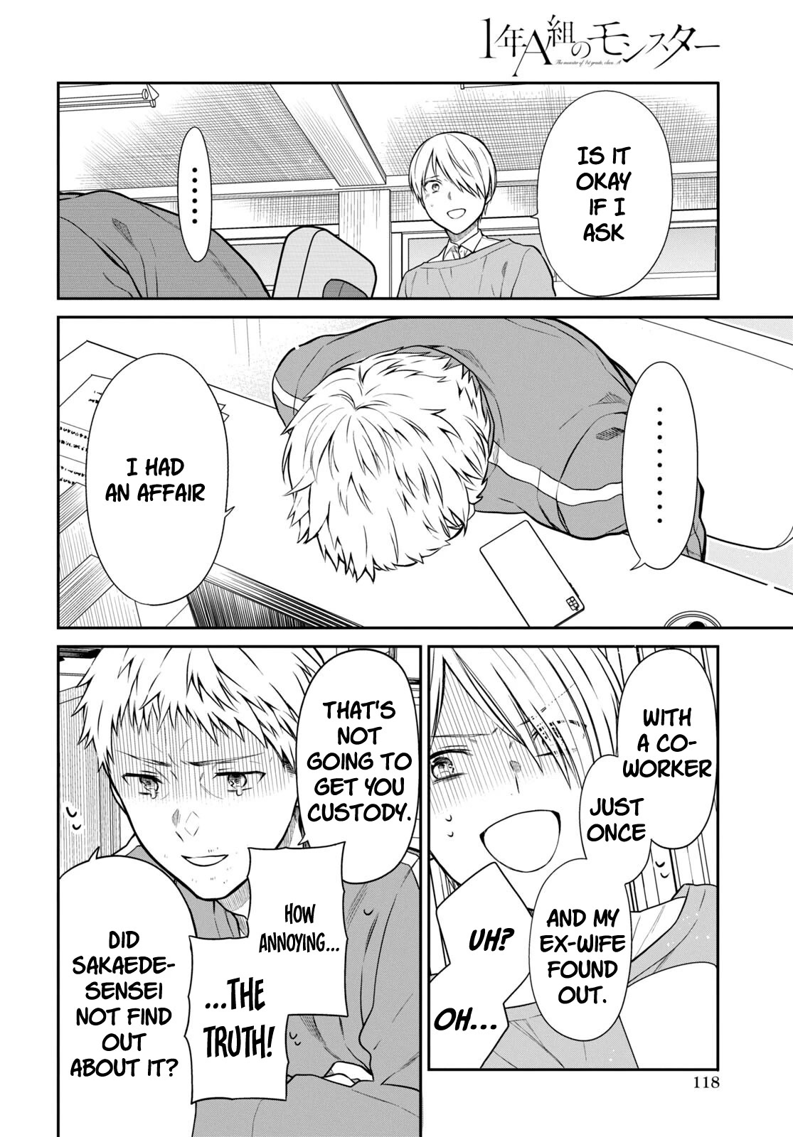 1-nen A-gumi no Monster Chapter 54 page 14 - Chapter 54: Teacher Everyone has their own Circumstances