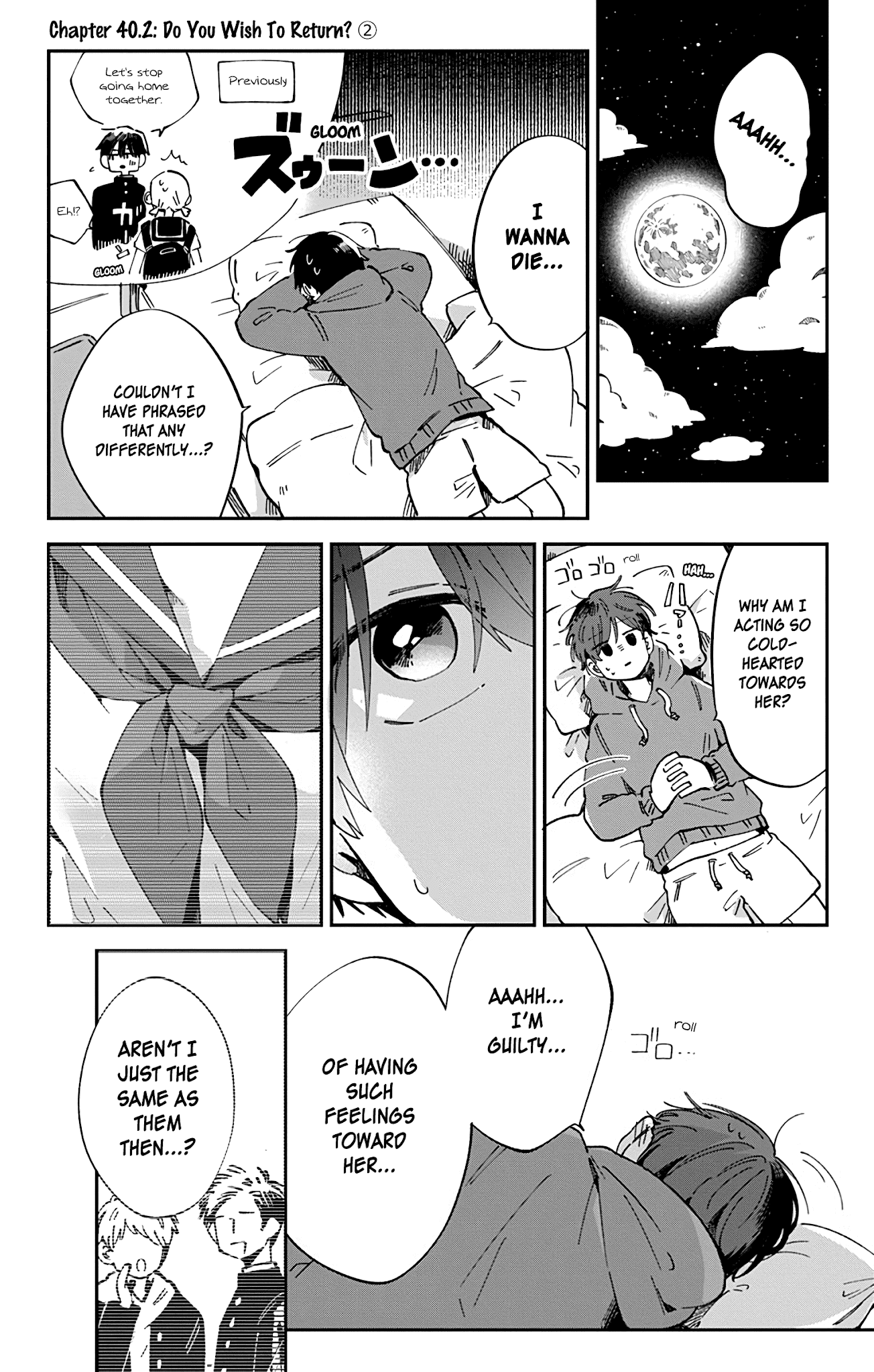 100 Days Until You Die Chapter 40.2 page 1 - Chapter 40.2: Do You Wish To Return? ②