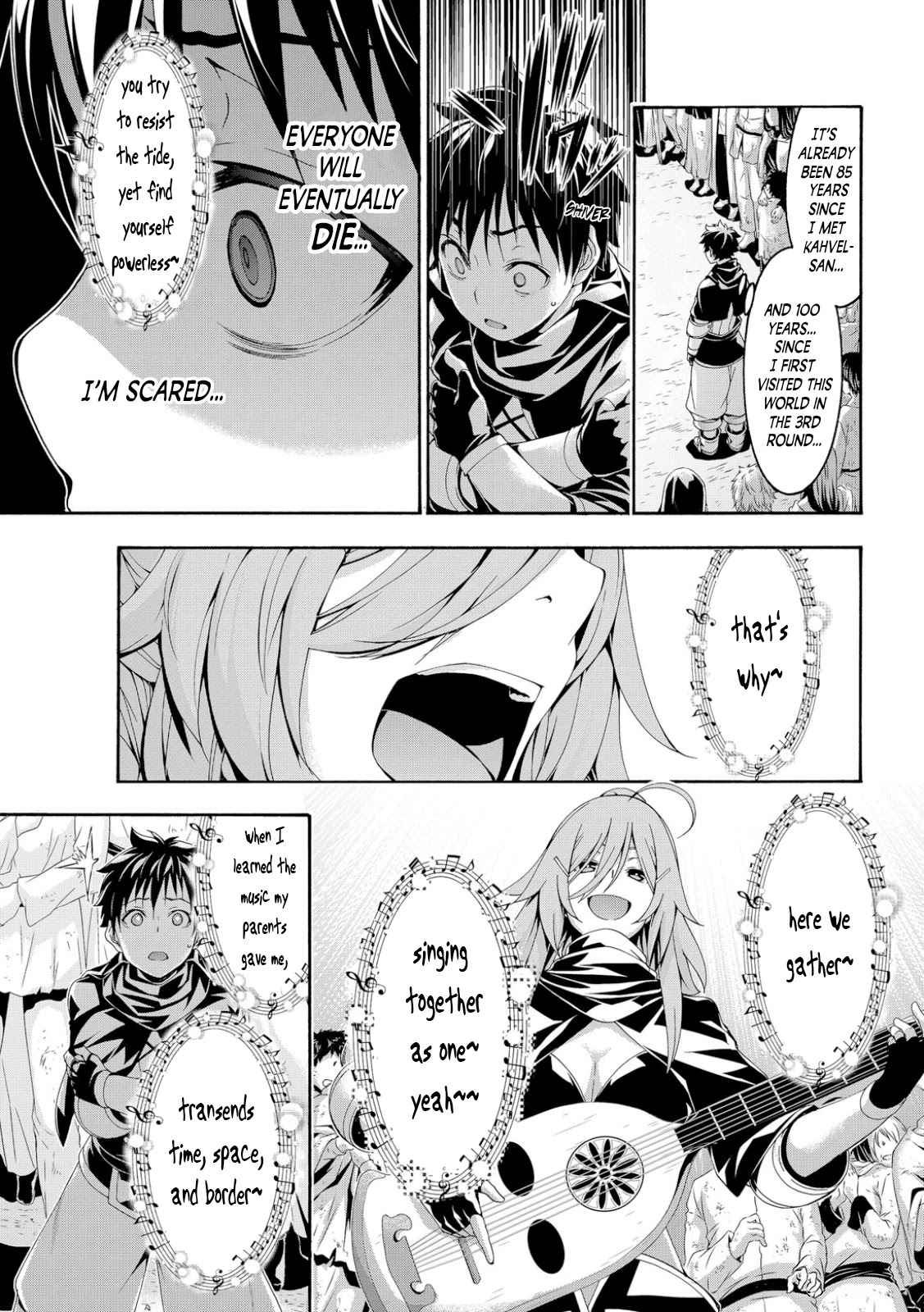 100-man no Inochi no Ue ni Ore wa Tatte Iru Chapter 67 page 34 - Chapter 67: A Sound Older Than Words