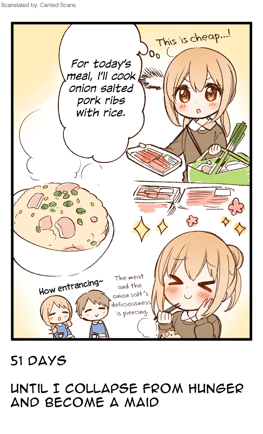 100 Nichigo ni Kuufuku de Taore Maid ni Naru Onna no Ko Chapter 49 page 1 - Chapter 49: Day 49