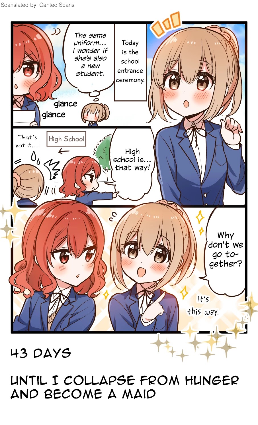 100 Nichigo ni Kuufuku de Taore Maid ni Naru Onna no Ko Chapter 57 page 1 - Chapter 57: Day 57
