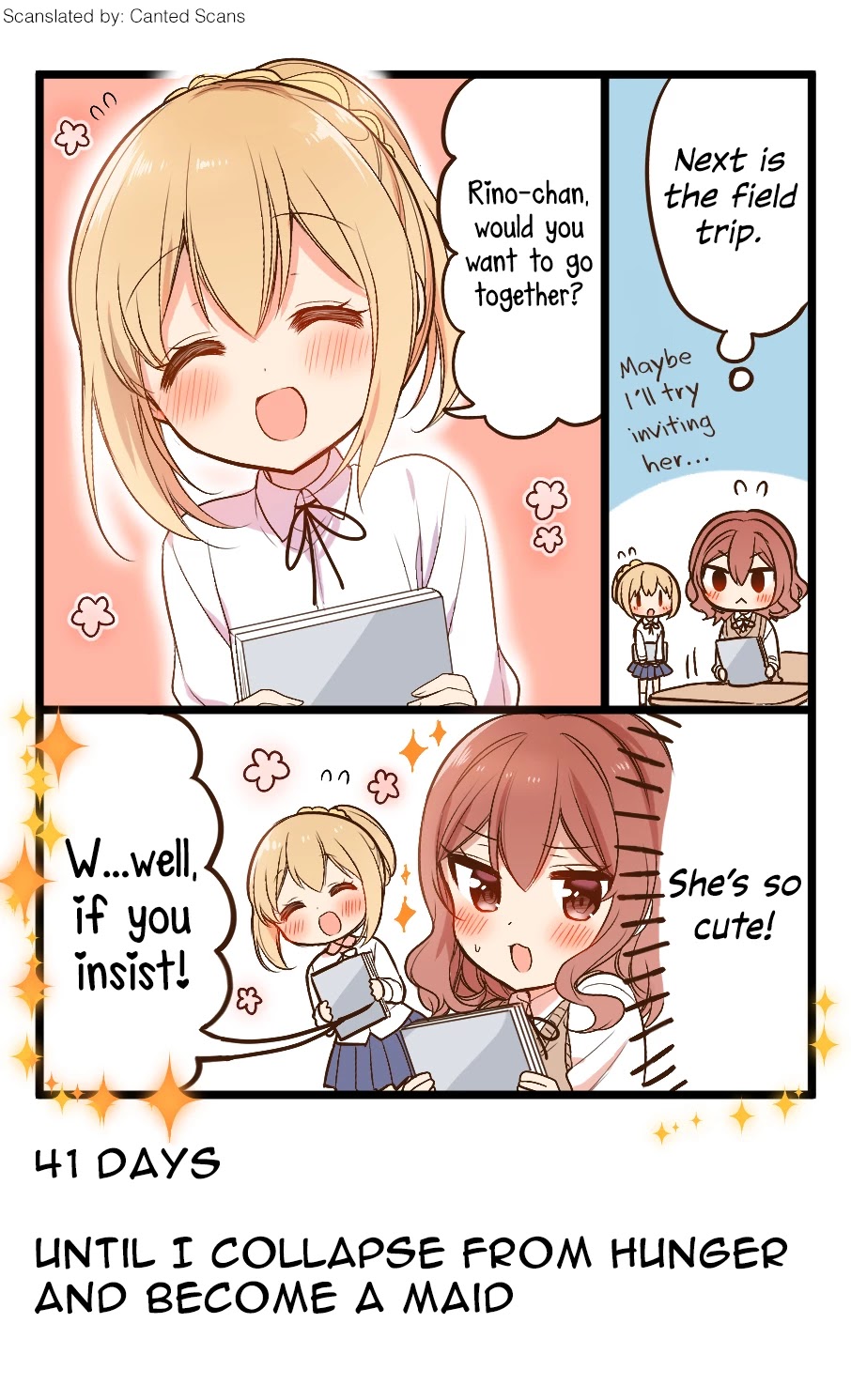 100 Nichigo ni Kuufuku de Taore Maid ni Naru Onna no Ko Chapter 59 page 1 - Chapter 59: Day 59
