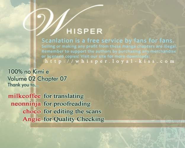 100% no Kimi e Chapter 7 page 53 - Chapter 7: Miracle