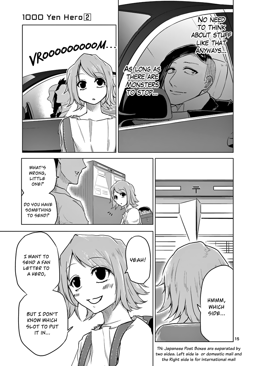 1000 Yen Hero Chapter 17 page 15 - Chapter 17: Advantage and Person in Waiting