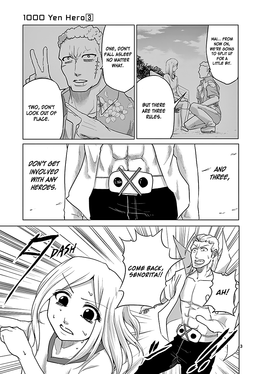 1000 Yen Hero Chapter 22 page 3 - Chapter 22: Encounter and Detection