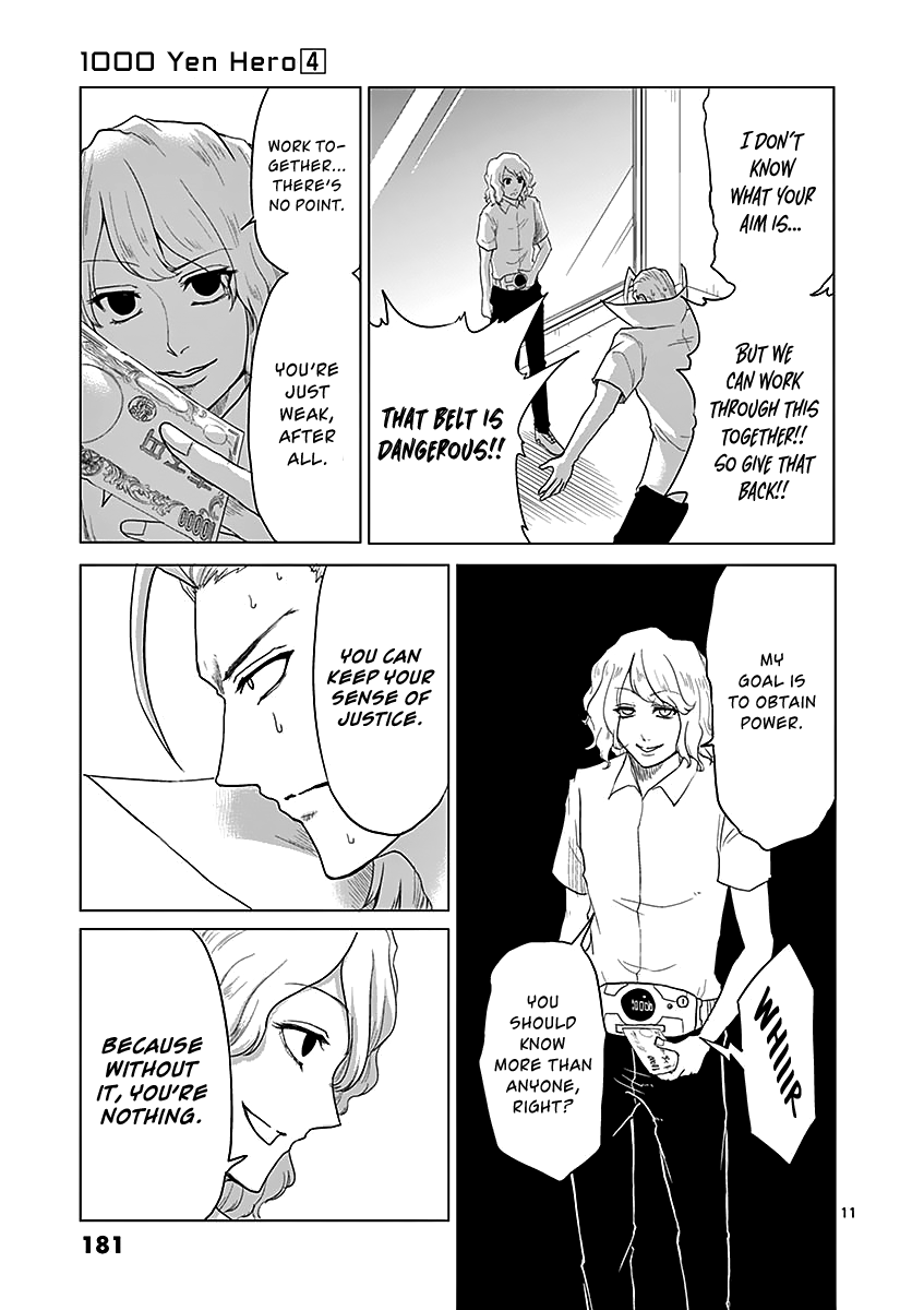 1000 Yen Hero Chapter 42 page 11 - Chapter 42: Fall and Seizure