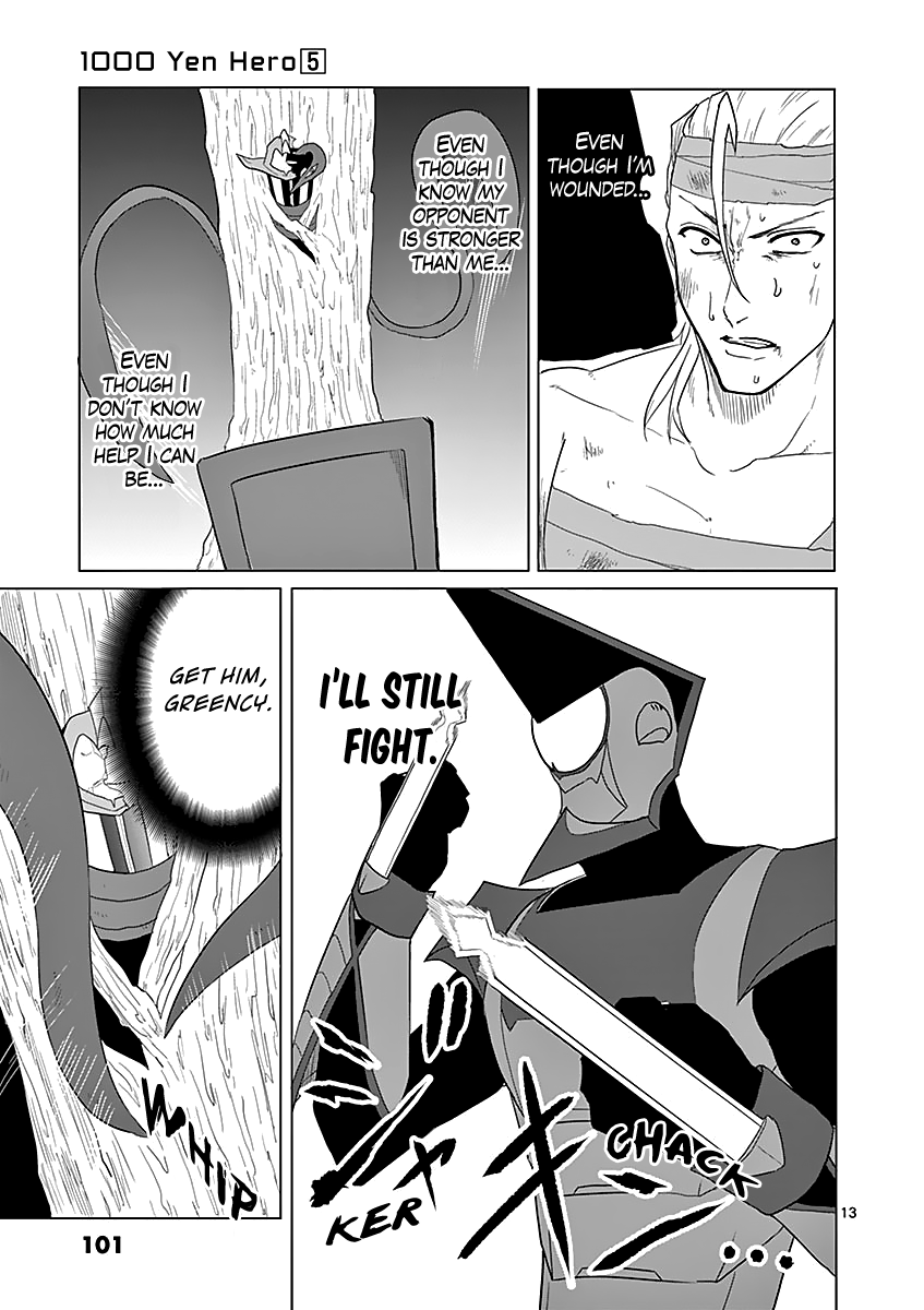 1000 Yen Hero Chapter 48 page 13 - Chapter 48: Scars and Backup