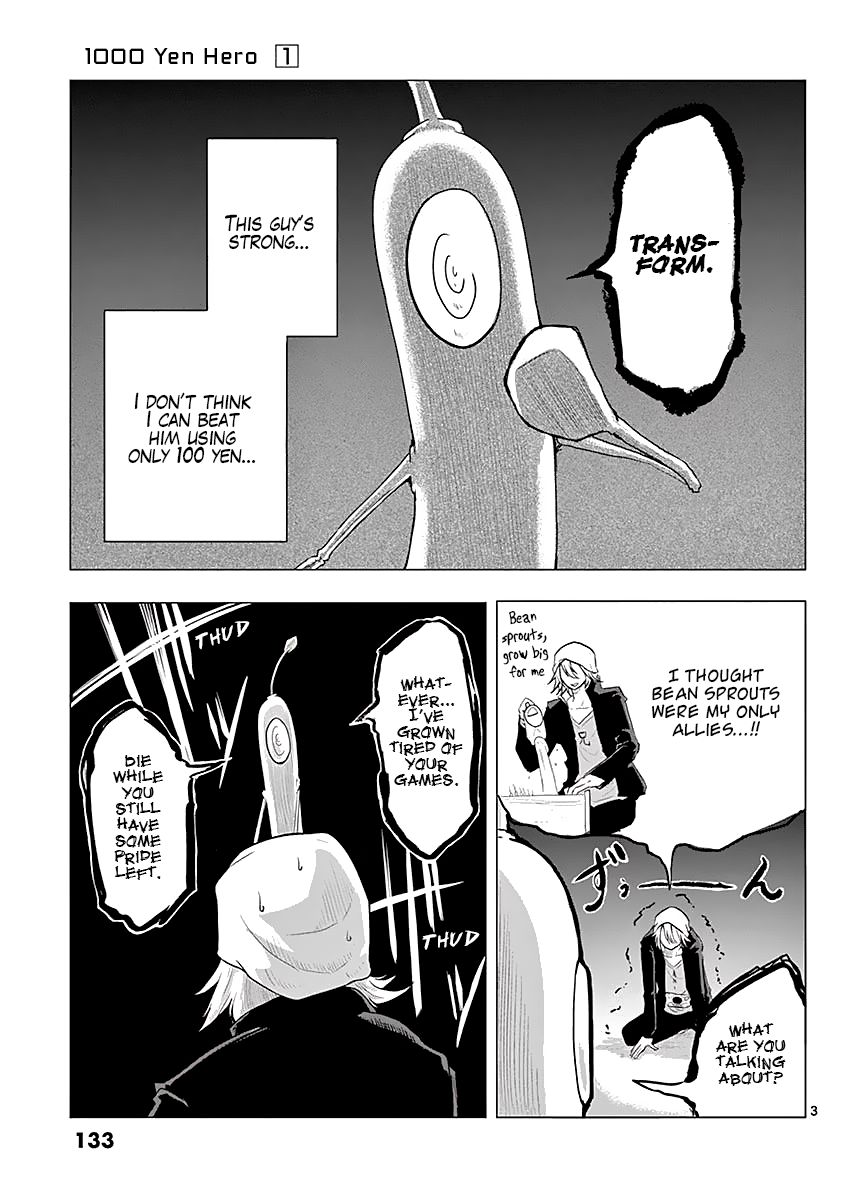 1000 Yen Hero Chapter 5 page 3 - Chapter 5: Strong Enemy and Full Power