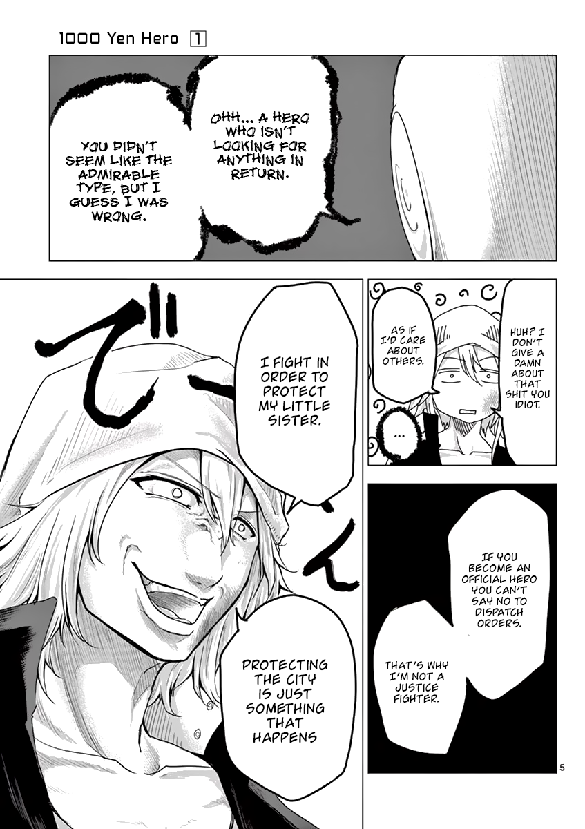 1000 Yen Hero Chapter 5 page 5 - Chapter 5: Strong Enemy and Full Power