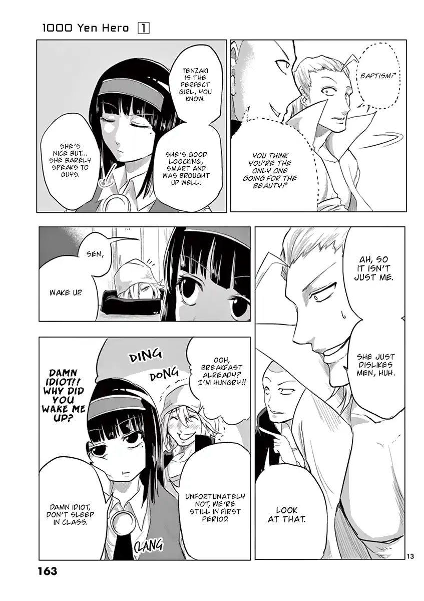 1000 Yen Hero Chapter 6 page 13 - Chapter 6: 10 Yen and Manly Man