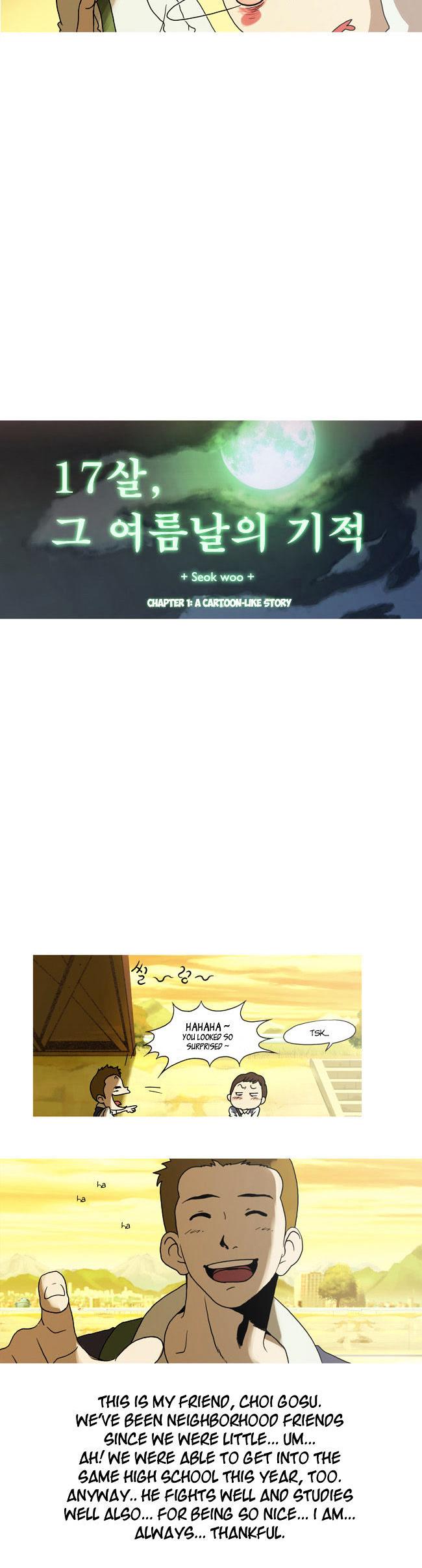 17 Years Old, That Summer Day's Miracle Chapter 1 page 4 - Chapter 1 : A Cartoon-Like Story