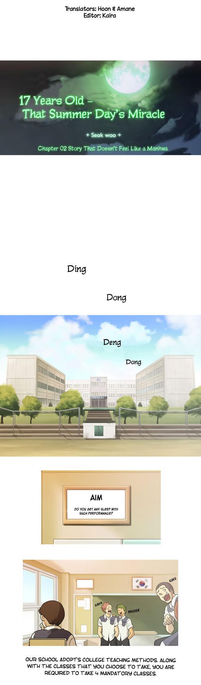 17 Years Old, That Summer Day's Miracle Chapter 2 page 3 - Chapter 2 : Story That Doesn't Feel Like a Manhwa
