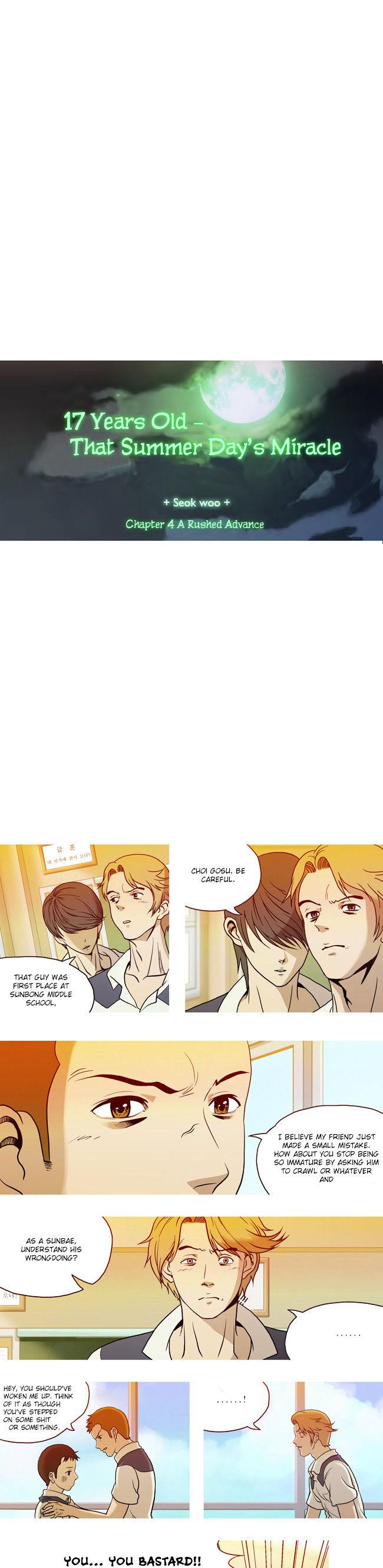 17 Years Old, That Summer Day's Miracle Chapter 4 page 6 - Chapter 4 : A Rushed Advance