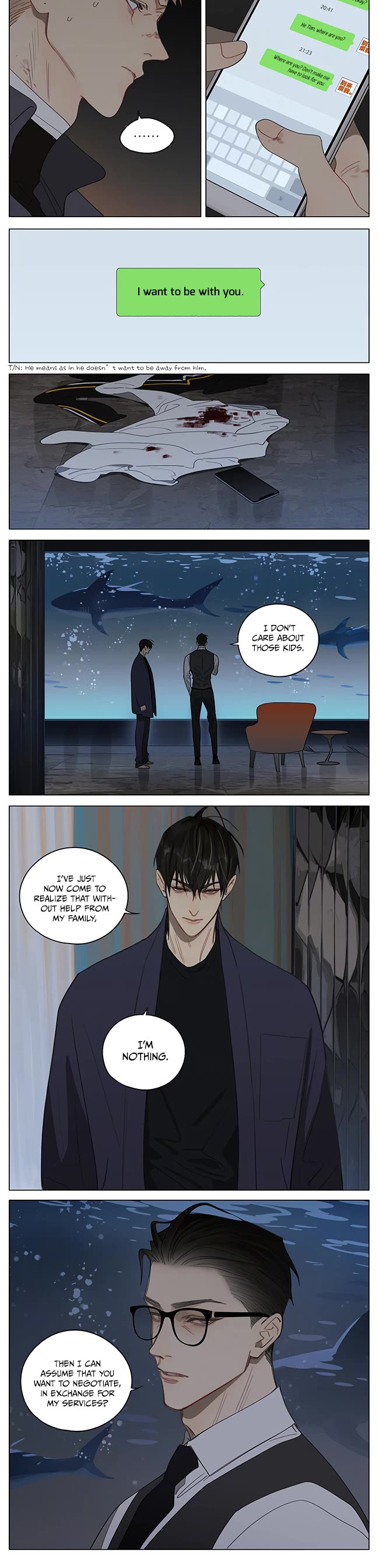 19 Days Chapter 404 page 2 - Chapter 404: “I want to be with you.” / “Deal with it your own way, don’t get hurt.”