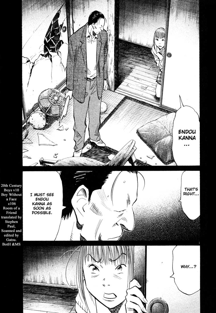 20th Century Boys Chapter 106 page 1 - Chapter 106: Room of a Friend