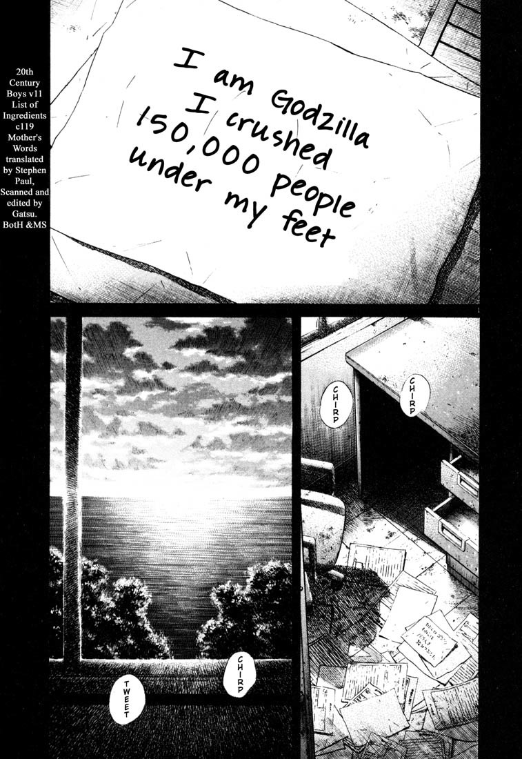 20th Century Boys Chapter 119 page 1 - Chapter 119: Mother's Words
