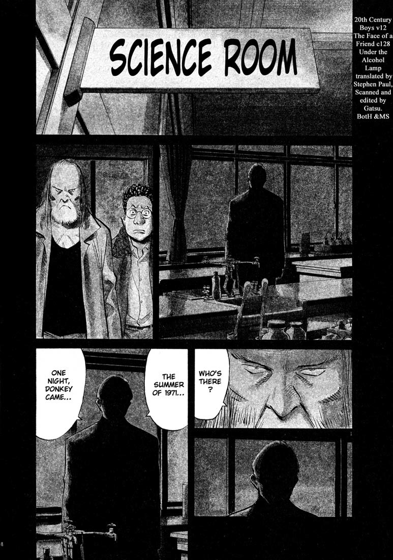 20th Century Boys Chapter 128 page 1 - Chapter 128: Under the Alcohol Lamp