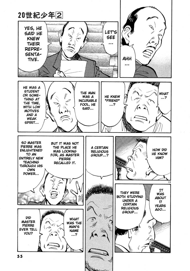 20th Century Boys Chapter 13 page 13 - Chapter 13: Chou-san