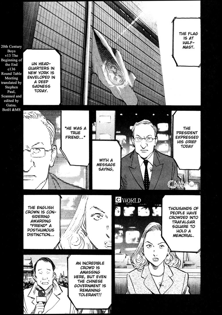 20th Century Boys Chapter 136 page 1 - Chapter 136: Round Table Meeting