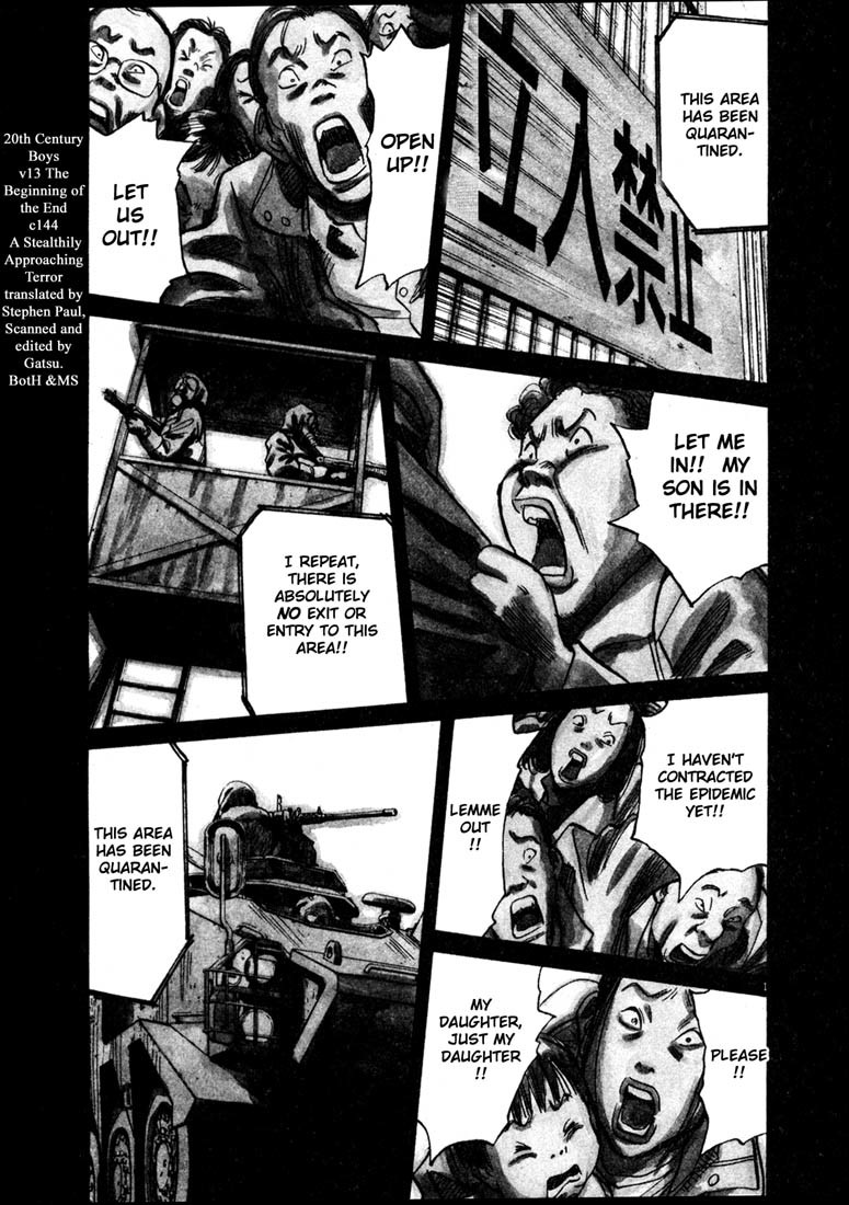 20th Century Boys Chapter 144 page 1 - Chapter 144: A Stealthily Approaching Terror