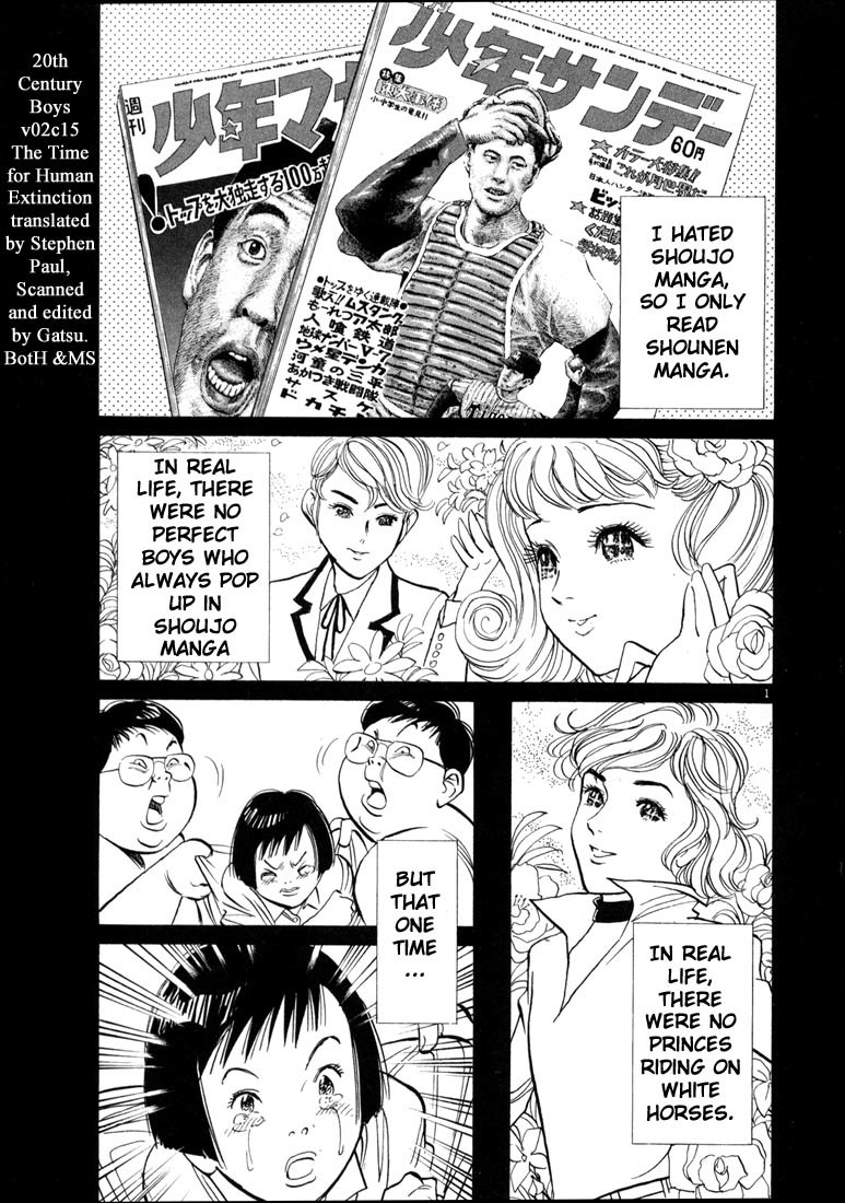 20th Century Boys Chapter 15 page 1 - Chapter 15: The Time for Human Extinction
