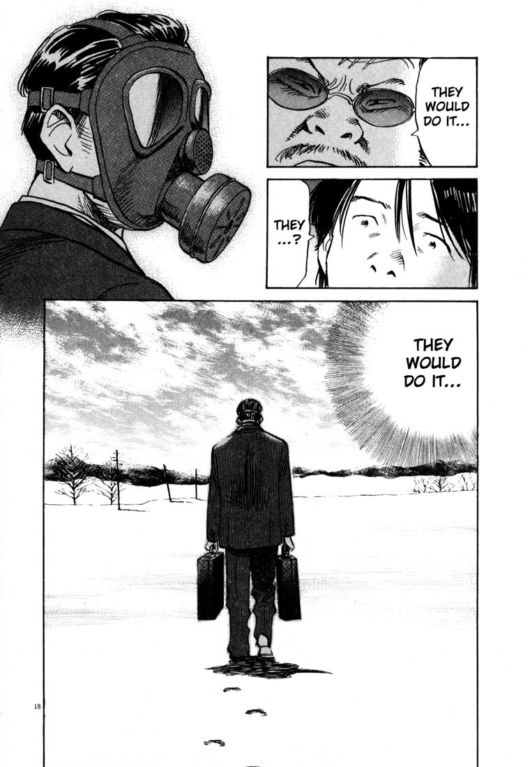 20th Century Boys Chapter 166 page 18 - Chapter 166: Gas-Mask Wearing Salesman