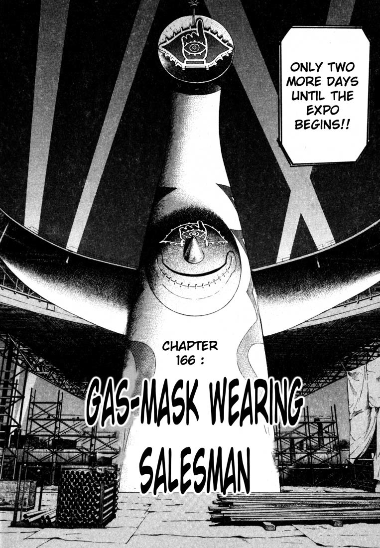 20th Century Boys Chapter 166 page 3 - Chapter 166: Gas-Mask Wearing Salesman
