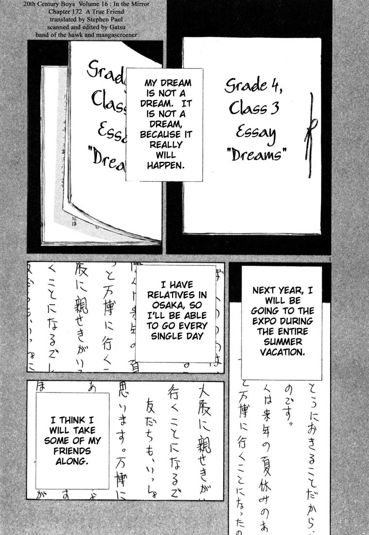 20th Century Boys Chapter 172 page 1 - Chapter 172: A True Friend