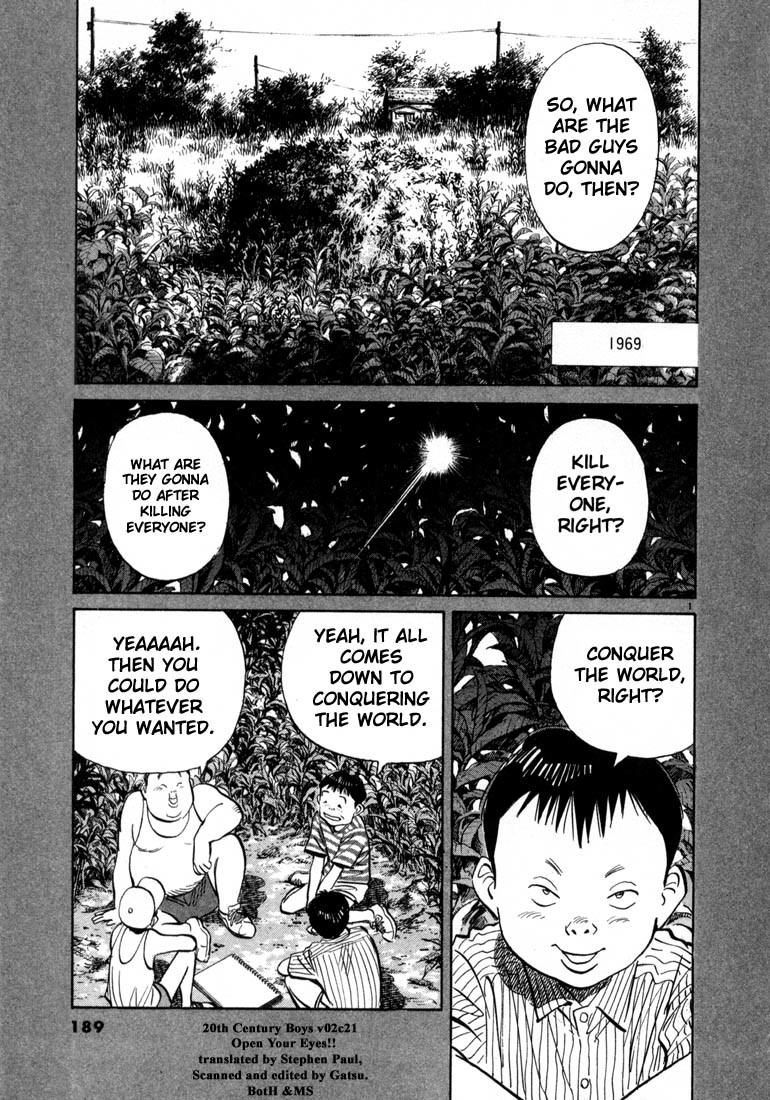 20th Century Boys Chapter 21 page 1 - Chapter 21: Open Your Eyes!!