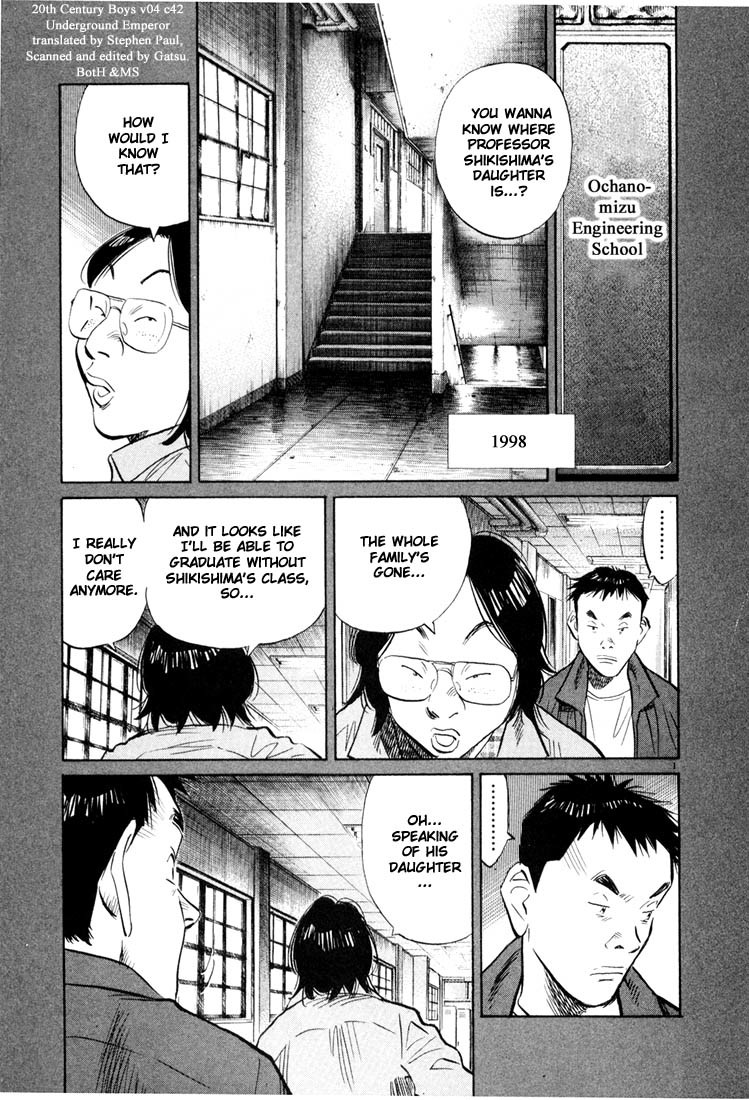 20th Century Boys Chapter 42 page 1 - Chapter 42: Underground Emperor