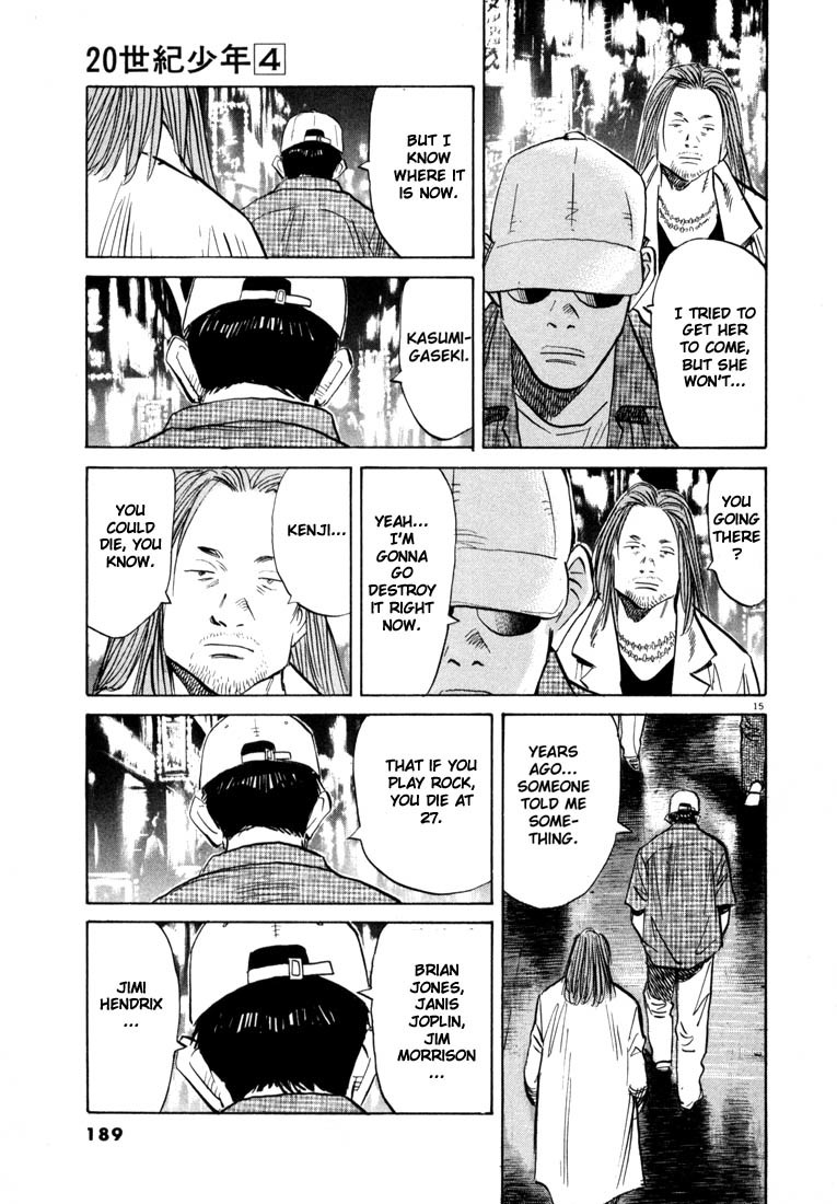 20th Century Boys Chapter 42 page 15 - Chapter 42: Underground Emperor