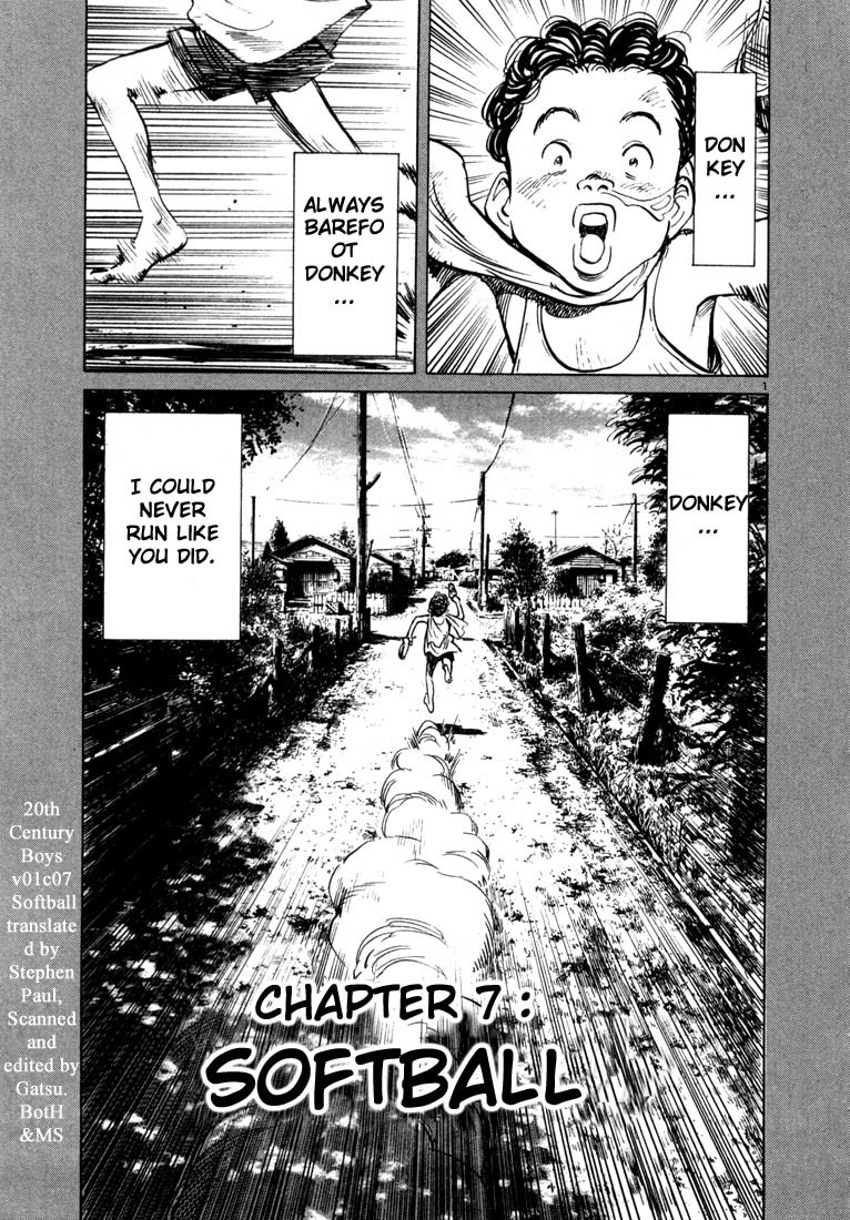 20th Century Boys Chapter 7 page 1 - Chapter 7: Softball
