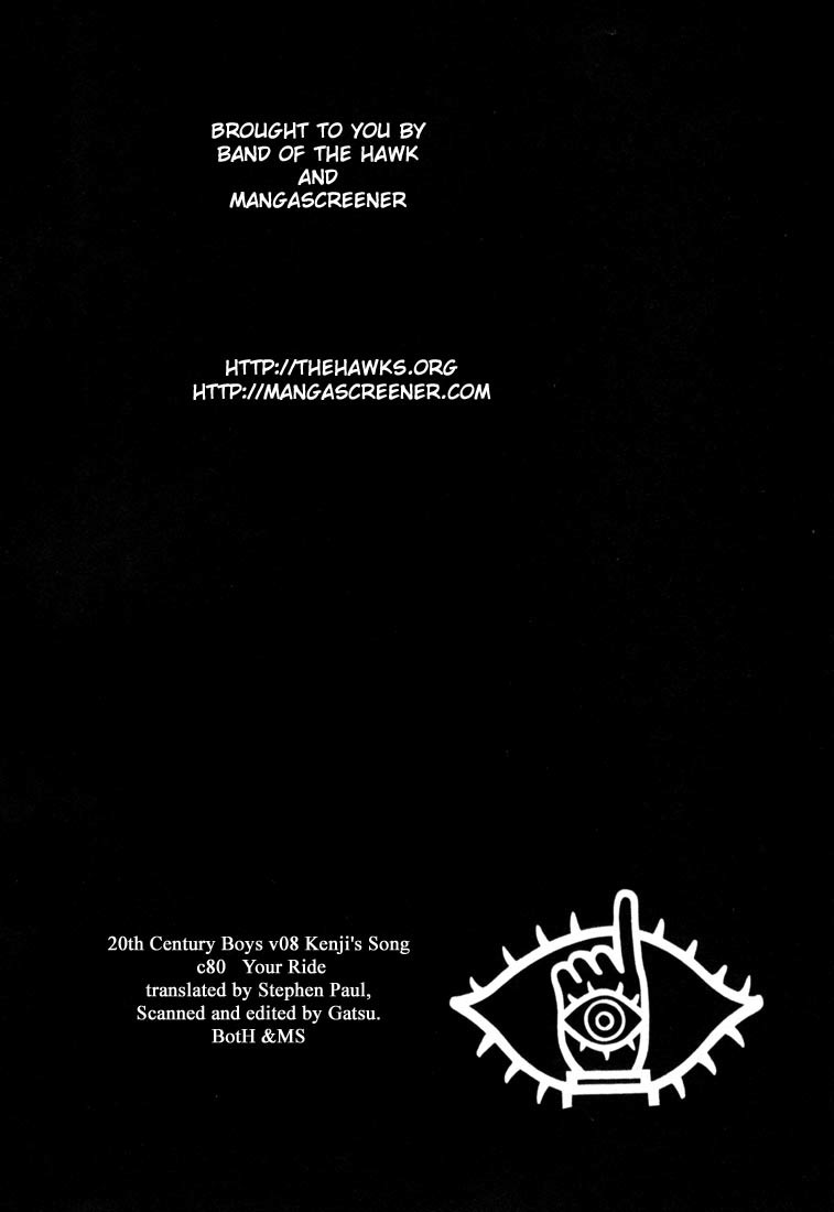 20th Century Boys Chapter 80 page 2 - Chapter 80: Your Ride