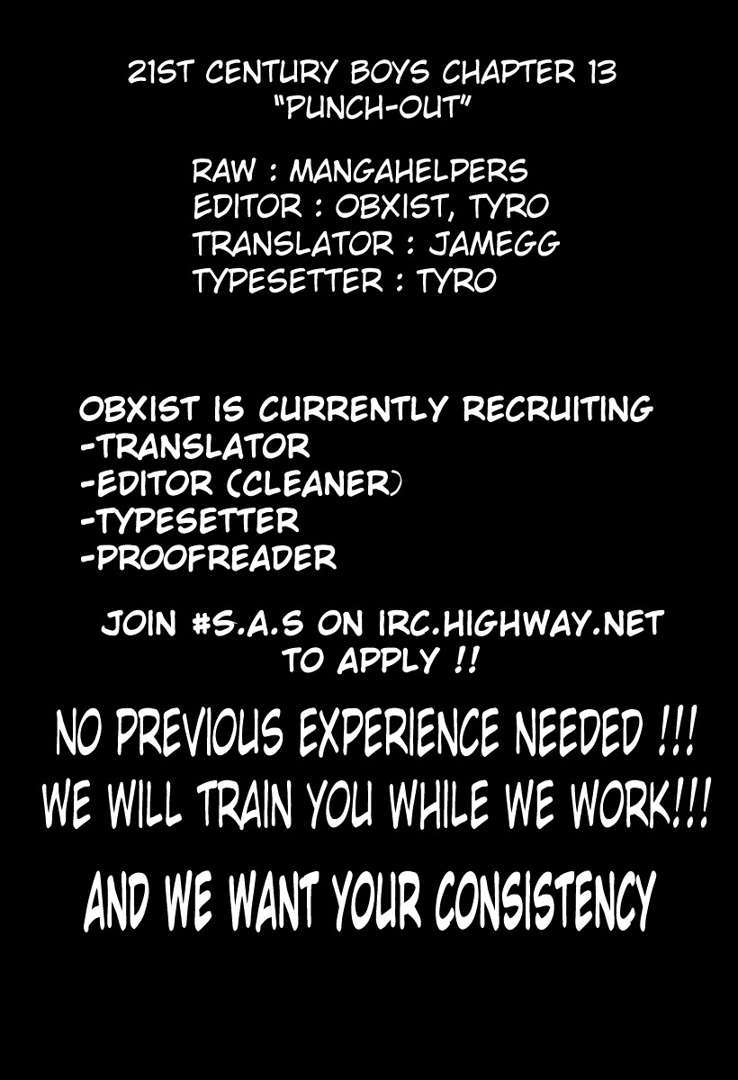 21st Century Boys Chapter 13 page 25 - Chapter 13