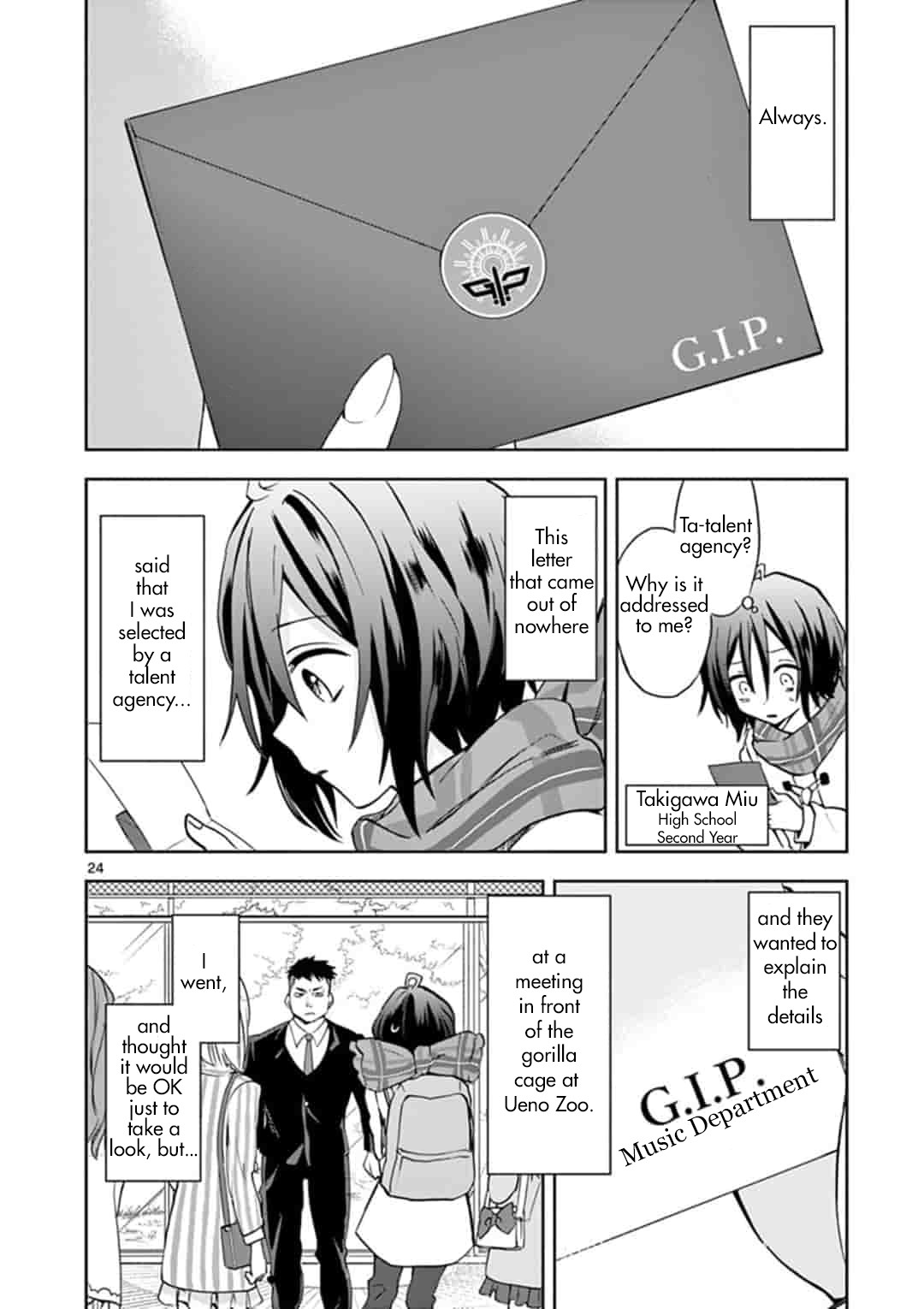 22/7 (Nanabun no Nijyuuni) +α Chapter 1 page 24 - Chapter 1: Takigawa Miu