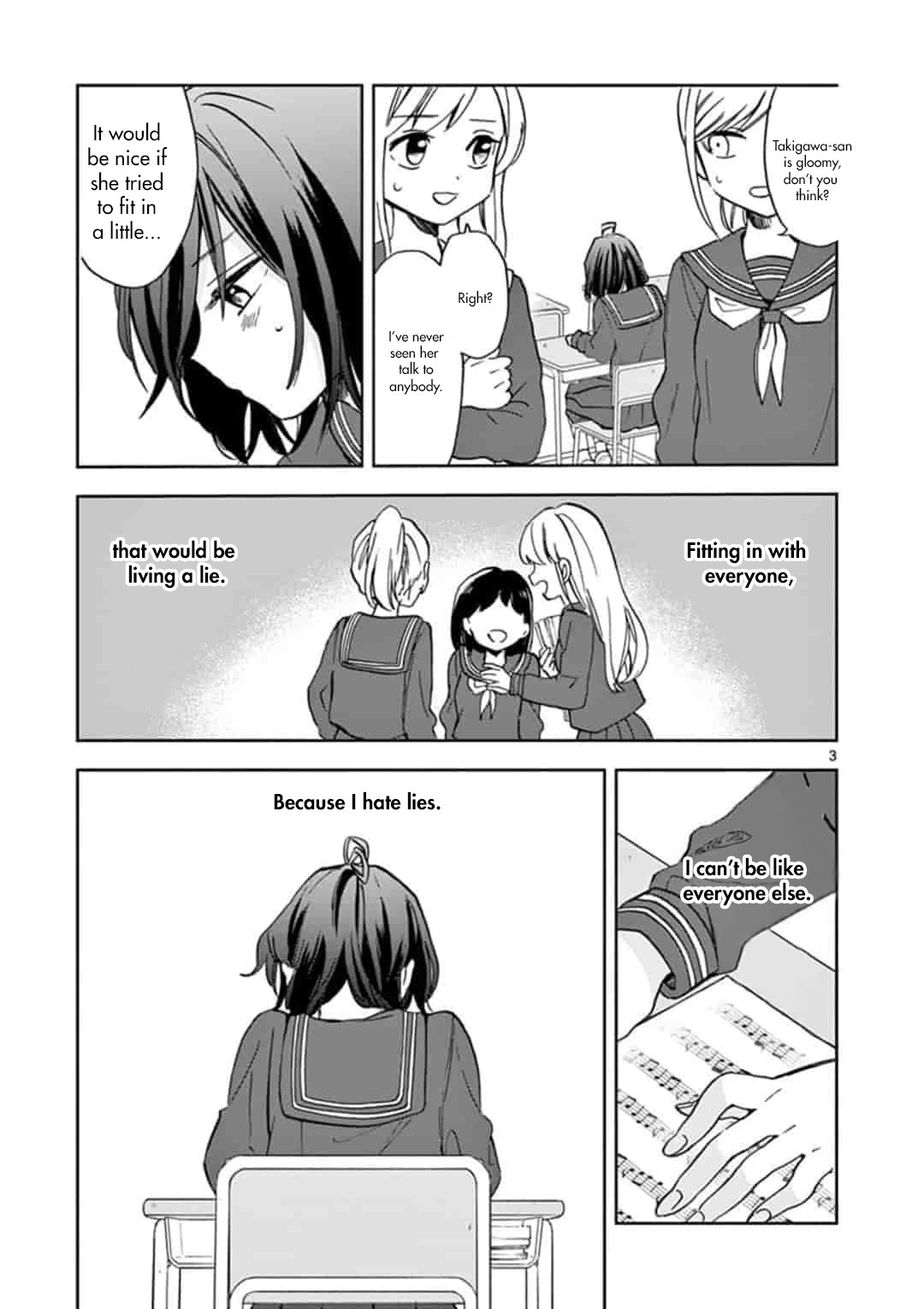 22/7 (Nanabun no Nijyuuni) +α Chapter 1 page 3 - Chapter 1: Takigawa Miu