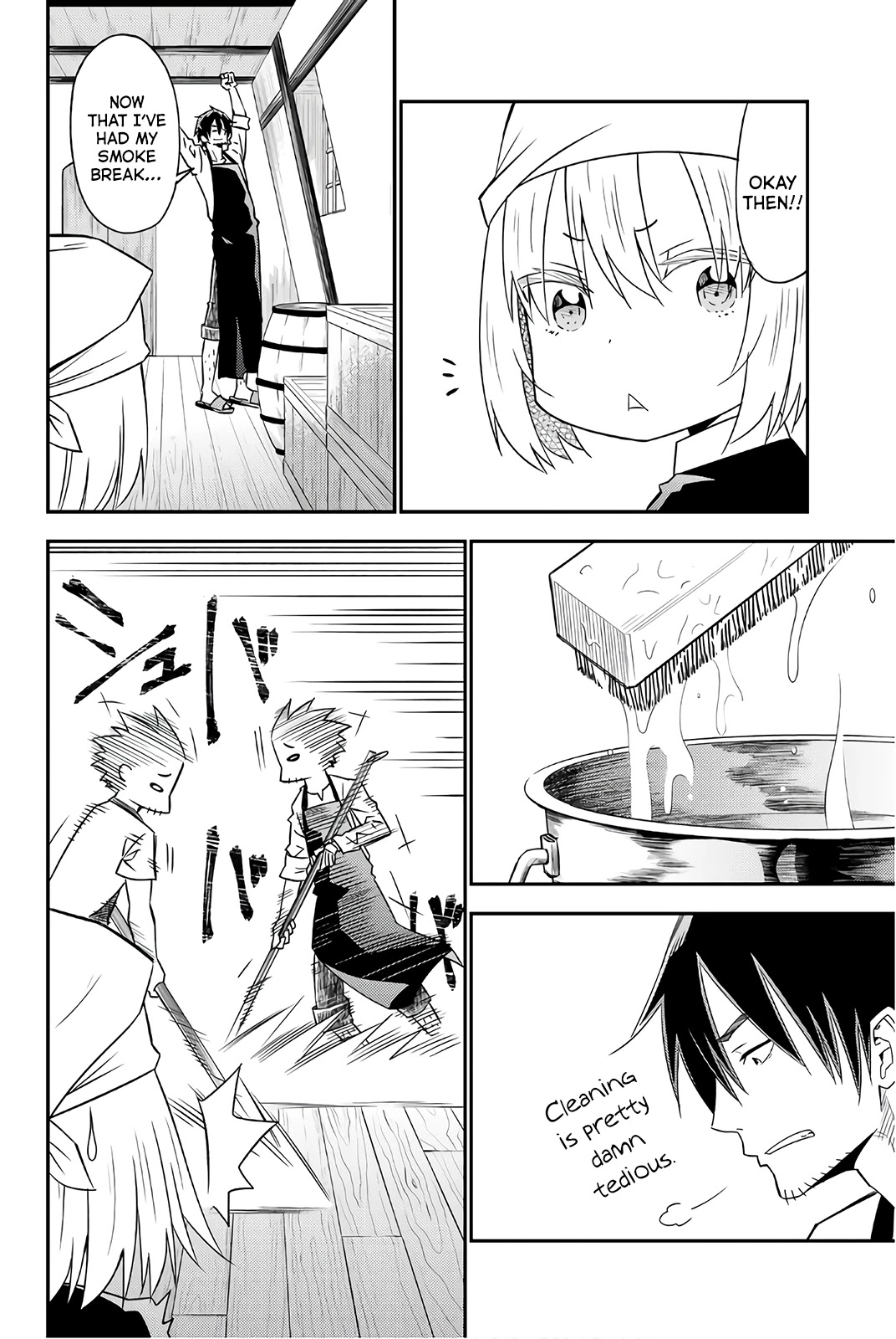 29-sai Hitorimi Chuuken Boukensha no Nichijou Chapter 31 page 14 - Chapter 31: Substitute Cleaners