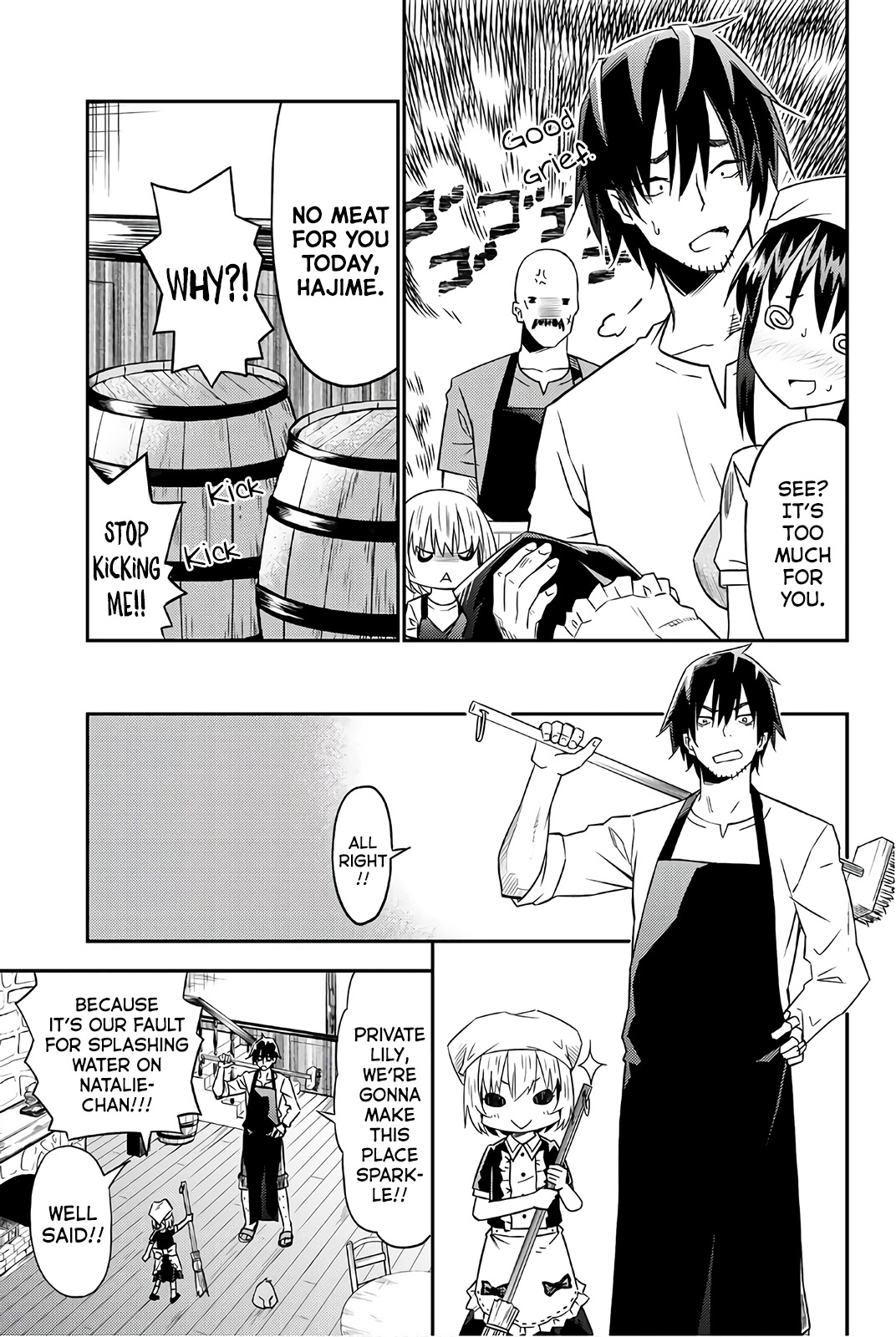 29-sai Hitorimi Chuuken Boukensha no Nichijou Chapter 31 page 9 - Chapter 31: Substitute Cleaners