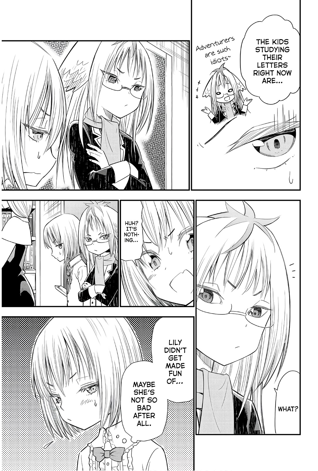 29-sai Hitorimi Chuuken Boukensha no Nichijou Chapter 34 page 14 - Chapter 34: Lily Goes to School