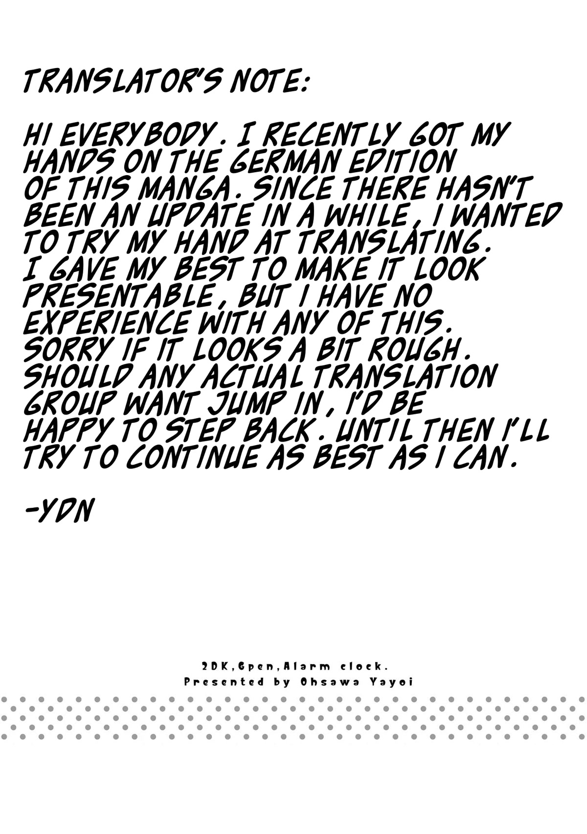 2DK, G Pen, Mezamashi Tokei. Chapter 16 page 40 - Chapter 16: Day 16