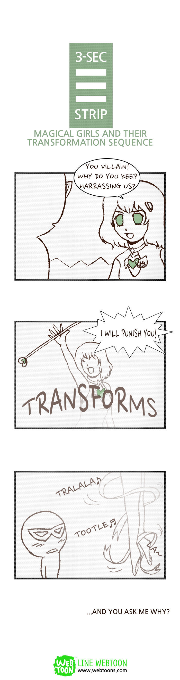 3-Second Strip Chapter 18 page 1 - Chapter 18 : Magical Girls and Their Transformation Sequence