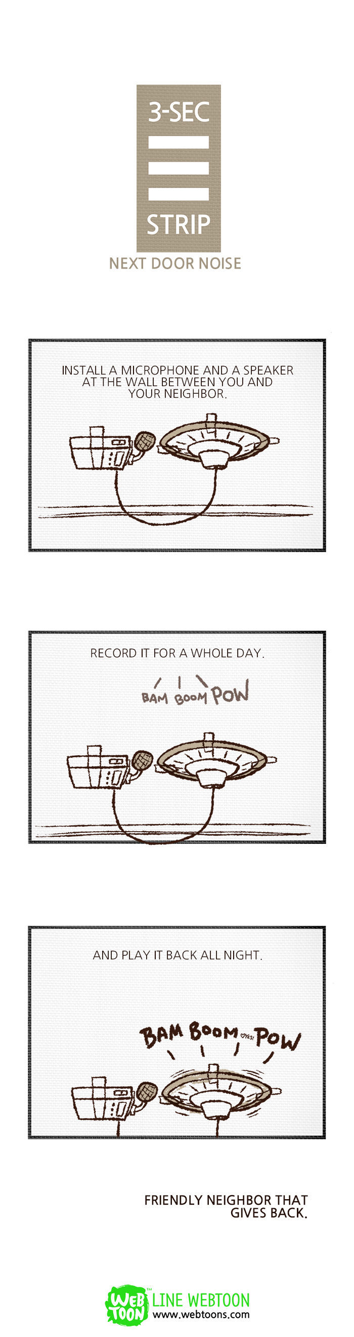 3-Second Strip Chapter 26 page 1 - Chapter 26 : Next Door Noise