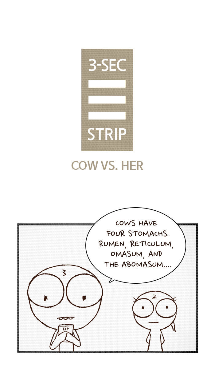 3-Second Strip Chapter 319 page 1 - Chapter 319 : Cow VS. Her