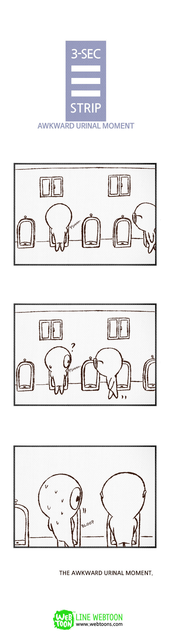 3-Second Strip Chapter 55 page 1 - Chapter 55 : Awkward Urinal Moment