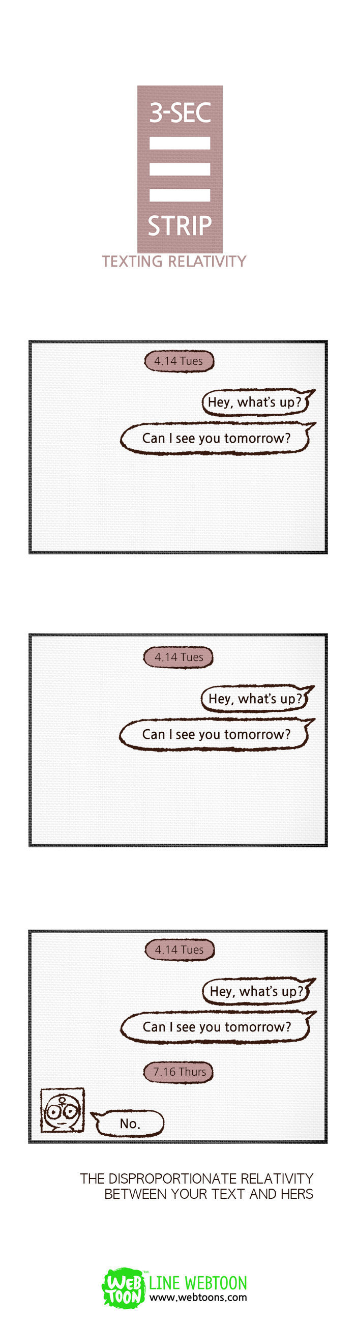 3-Second Strip Chapter 63 page 1 - Chapter 63 : Texting Relativity