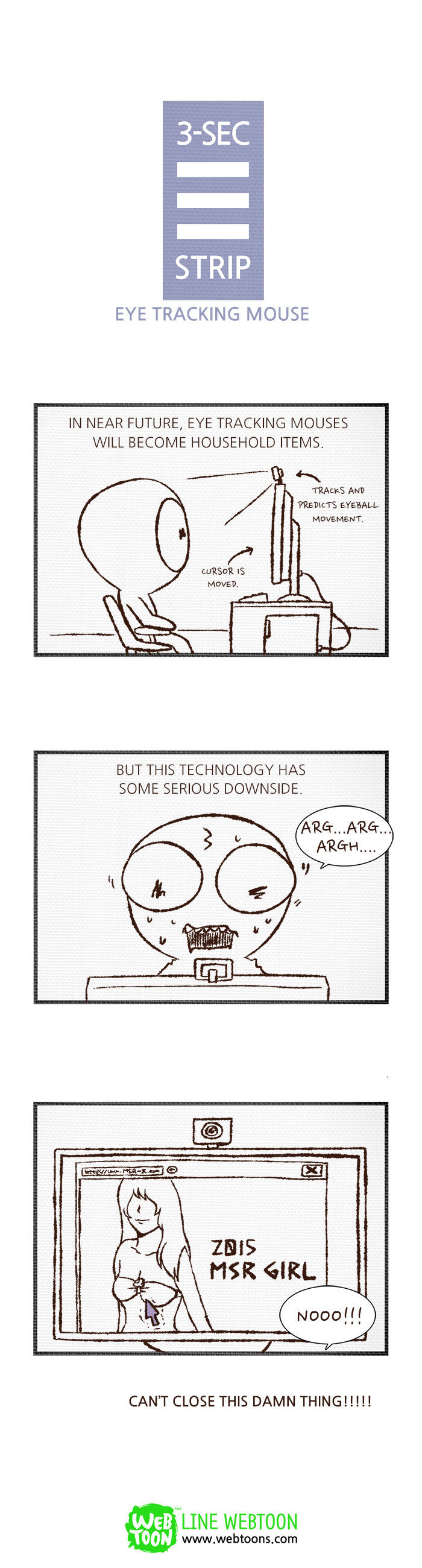 3-Second Strip Chapter 73 page 1 - Chapter 73 : Eye Tracking Mouse