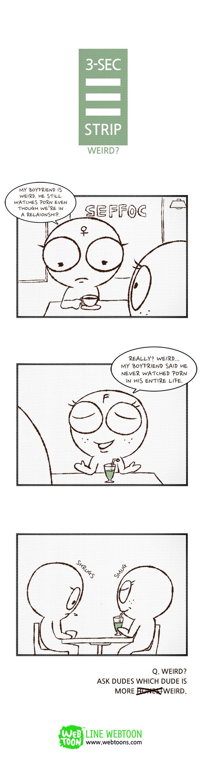 3-Second Strip Chapter 76 page 1 - Chapter 76 : Weird