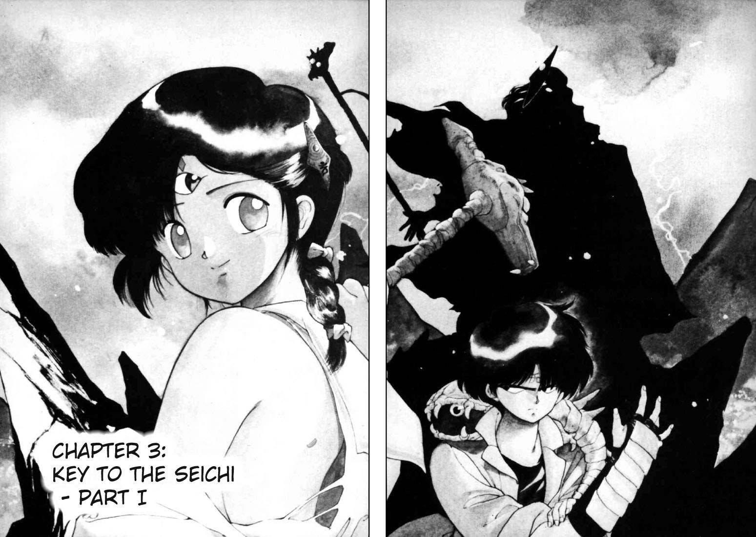 3x3 Eyes Chapter 33 page 1 - Chapter 33: Key to the Seichi - Part I